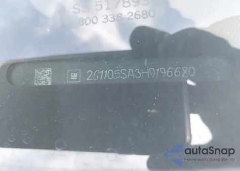 2017 Chevrolet Impala 1Lt из США, поврежденный, VIN 2G1105SA3H9196680